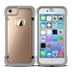 iPhone 7 Plus Clear Defense Hybrid Case (Gray)